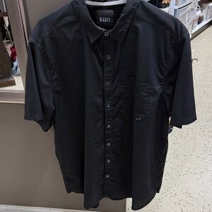 5.11 Tactical Men's Casual Black Button Down Shirt